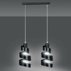 Cheap Czarna, ozdobna lampa wisząca do sypialni 352/2 SAGA | Kaja Żyrandole Nowoczesne