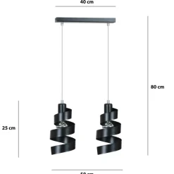 Cheap Czarna, ozdobna lampa wisząca do sypialni 352/2 SAGA | Kaja Żyrandole Nowoczesne