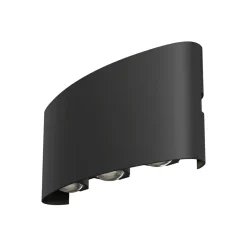 Sklep Kaja Czarna, płaska lampa na elewację 16,5cm O417WL-L6B3K z serii STRATO