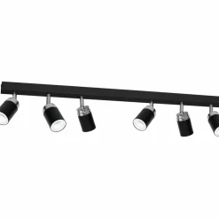 New Czarna, podłużna listwa sufitowa z reflektorami LX 5149 z serii RENO Żyrandole Nowoczesne