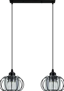 Sklep Kaja Czarna, podwójna lampa wisząca z kloszami 8221/2 BL z serii AC
