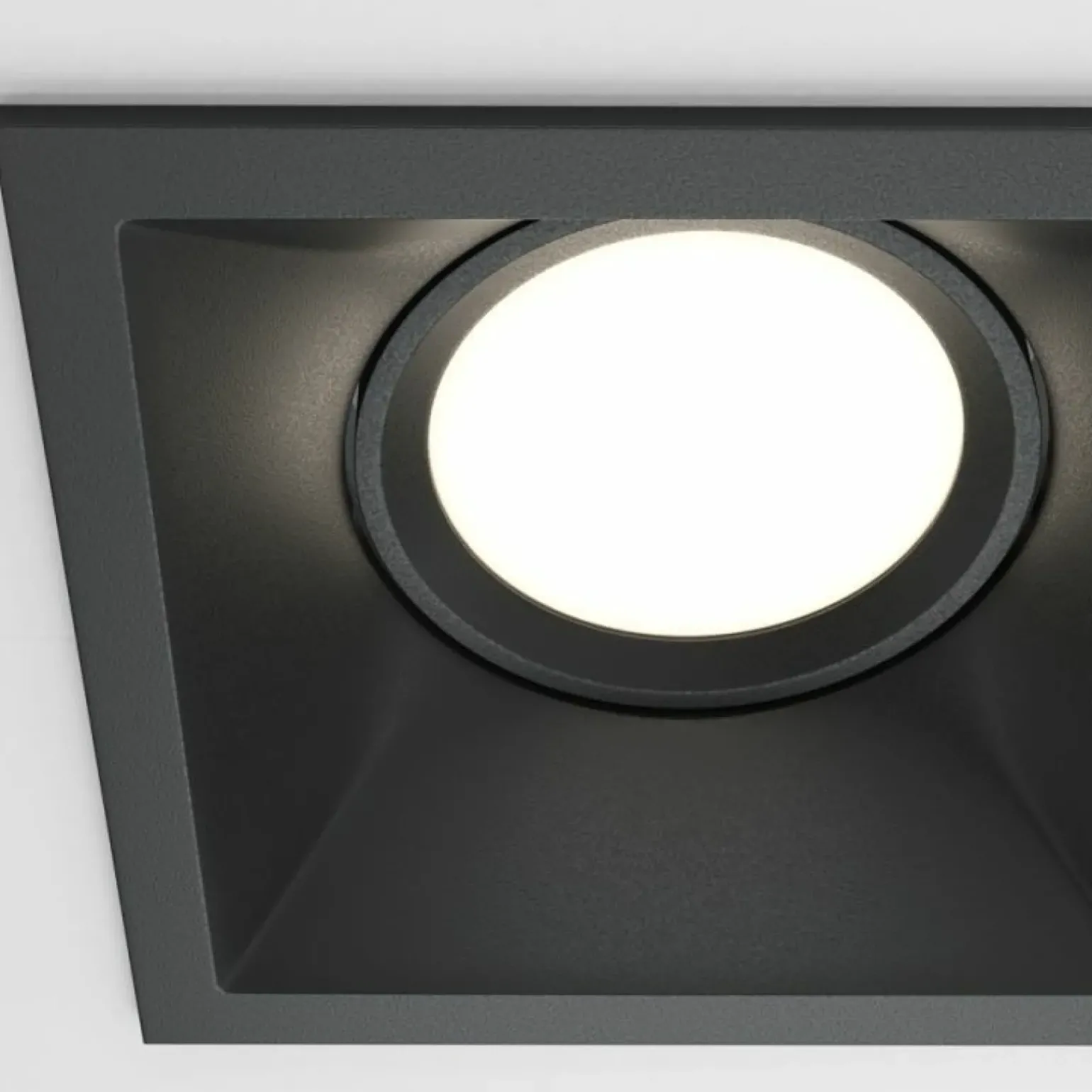 Sklep Kaja Czarna, podwójna oprawa podtynkowa GU10 DL029-2-02B z serii DOT | Kaja