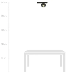 Sklep Kaja Czarna, pojedyncza lampa sufitowa z kloszem 1123/1 FIT | Kaja