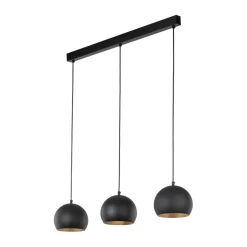 Cheap Czarna, potrójna lampa nad wyspę TK 10169 ZOE BLACK | Kaja Oświetlenie Żyrandole Nowoczesne