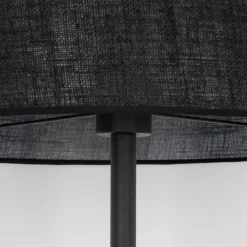 Sklep Kaja Czarna, prosta lampa podłogowa z abażurem TK 16011 GLORII | Kaja