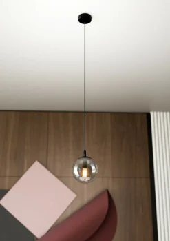Sale Czarna prosta lampa wisząca na jedną żarówkę 712/1 | Kaja Oświetlenie Żyrandole Nowoczesne