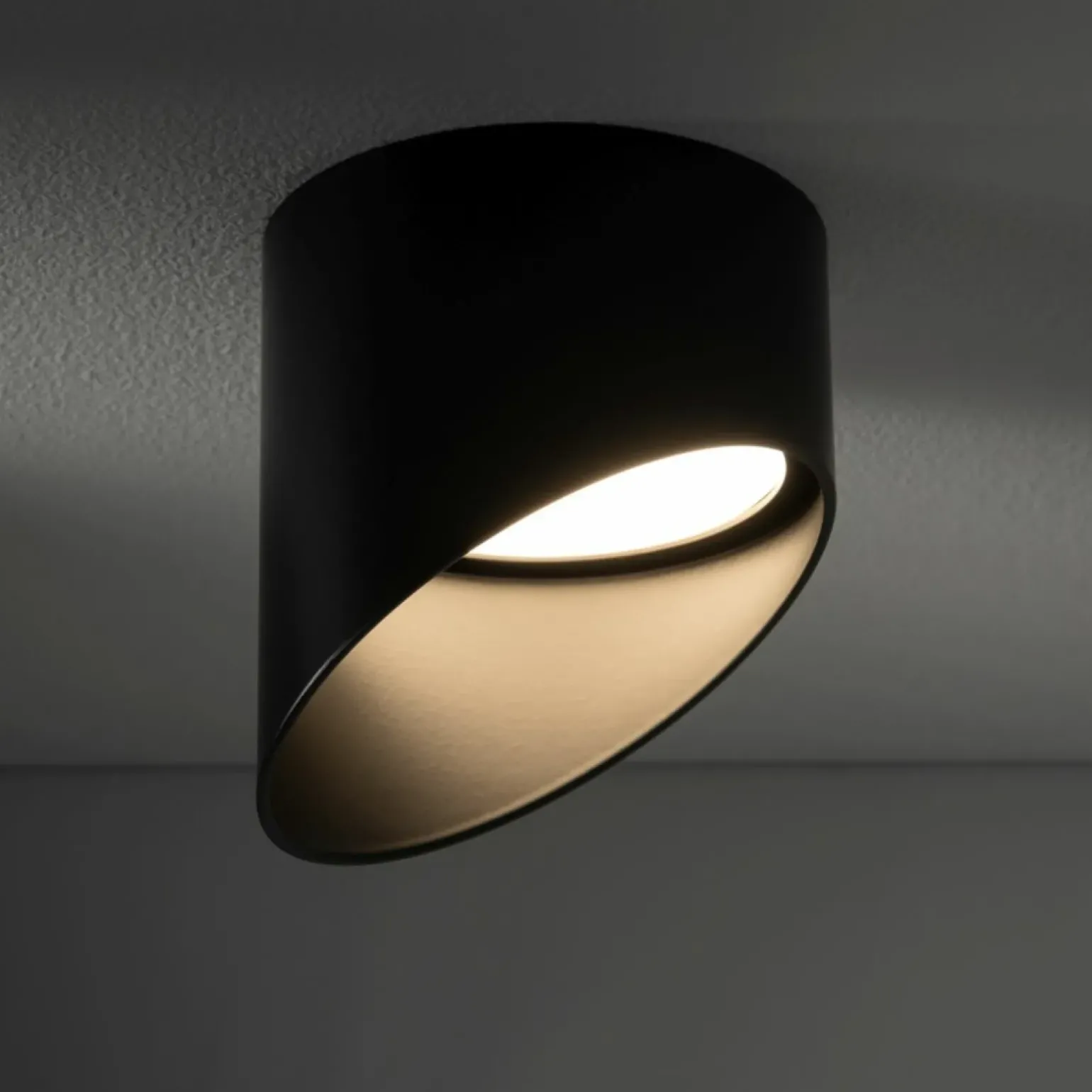 Sklep Kaja Czarna skośna tuba mocowana podtynkowo GX53 10487 HVAR | Kaja