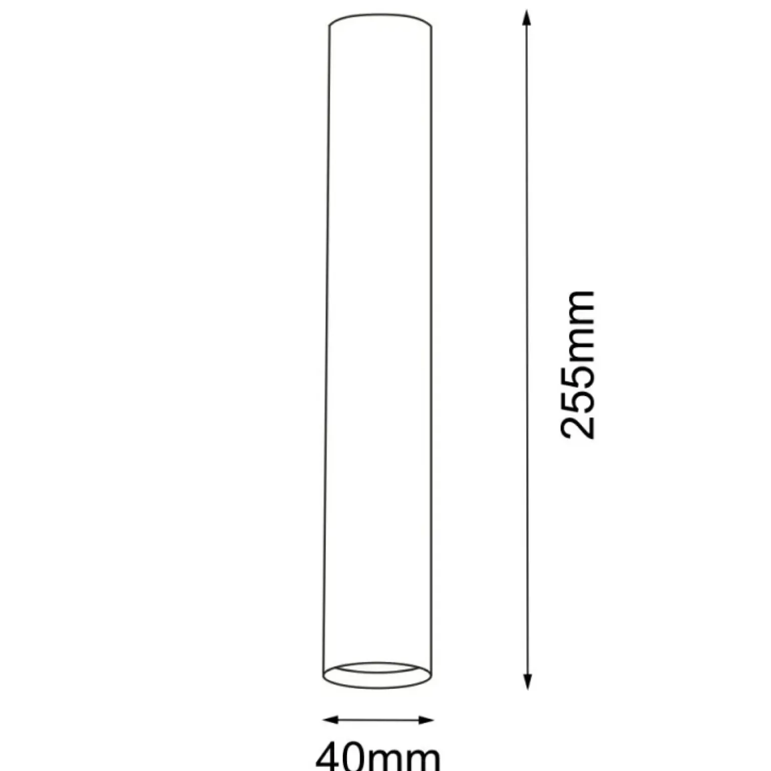 Sklep Kaja Czarna tuba łazienkowa downlight 25,5cm IP44 ANT 8074 YABU | Kaja