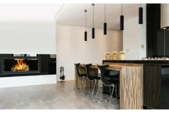 Best Sale Czarna tuba wisząca wąska LED do jadalni AZ4069 GALILEO | Kaja Żyrandole Nowoczesne