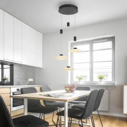 Cheap Czarna wisząca lampa LED 1800LM, 3000K 2082-18 z serii LAUTADA | Kaja Żyrandole Nowoczesne