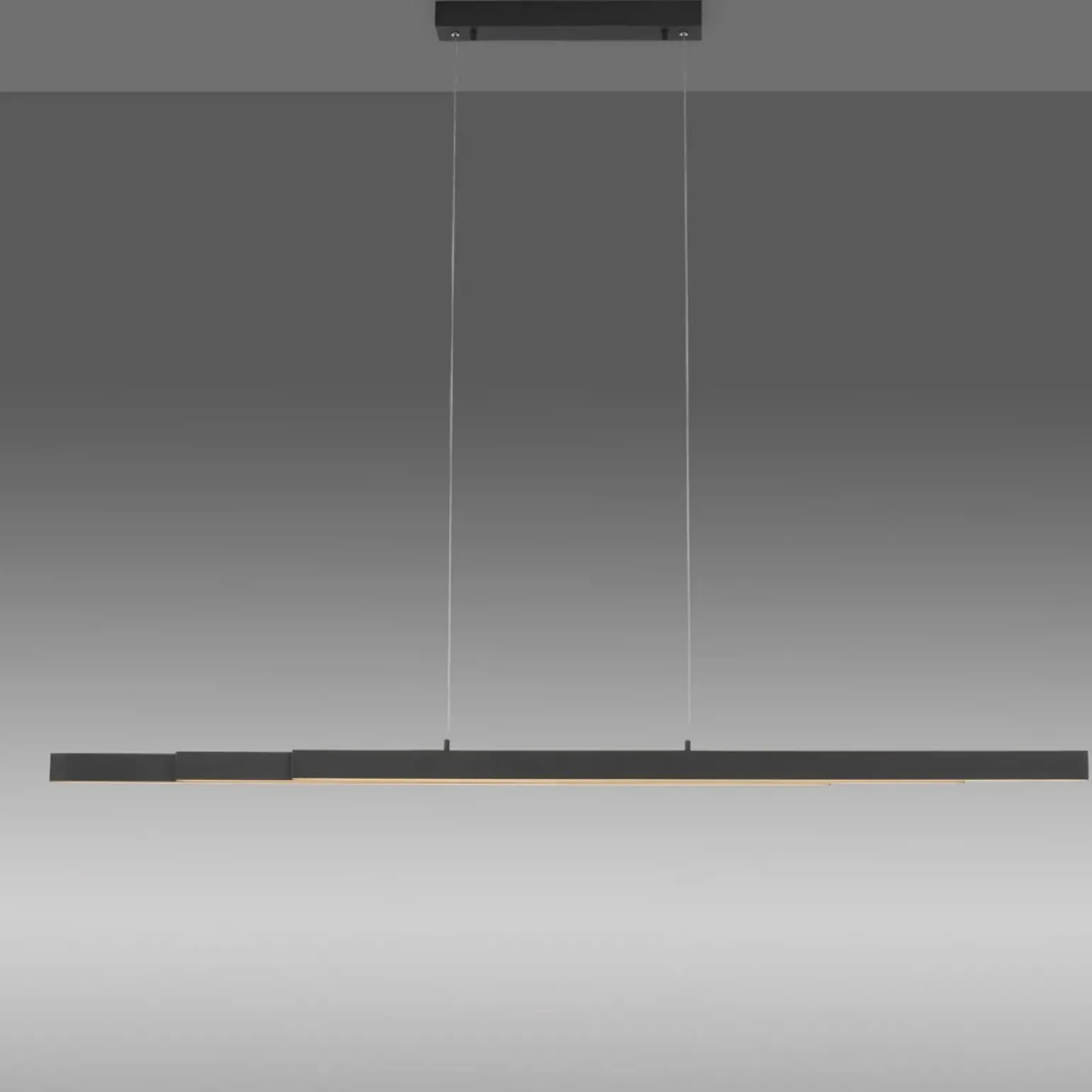 Store Czarna, wisząca listwa sufitowa idealna nad stół 11660-13 z serii LUZI Żyrandole Nowoczesne