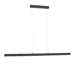 Store Czarna, wisząca listwa sufitowa idealna nad stół 11660-13 z serii LUZI Żyrandole Nowoczesne