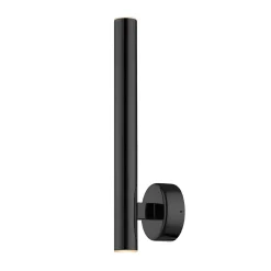 Sklep Kaja Czarna, wąska lampa ścienna tuba W0461-02B-L8L8 LOYA | Kaja