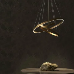 Store Czarne koła LED na linkach MOD058PL-L100B4K RIM | Kaja Oświetlenie Żyrandole Nowoczesne