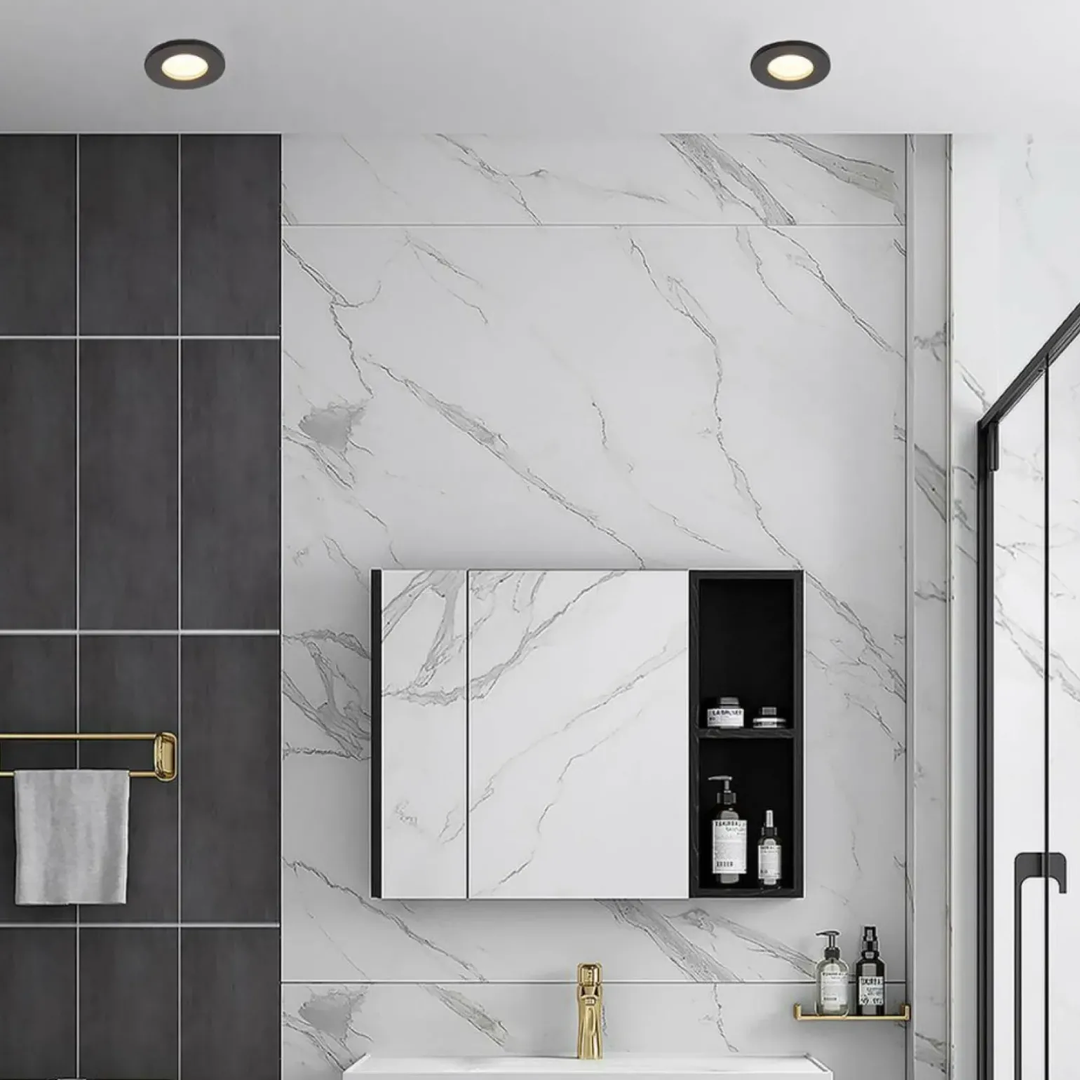 Sklep Kaja Czarne oczko podtynkowe do holu LP-440/1RS BK LAGOS | Kaja Oświetlenie