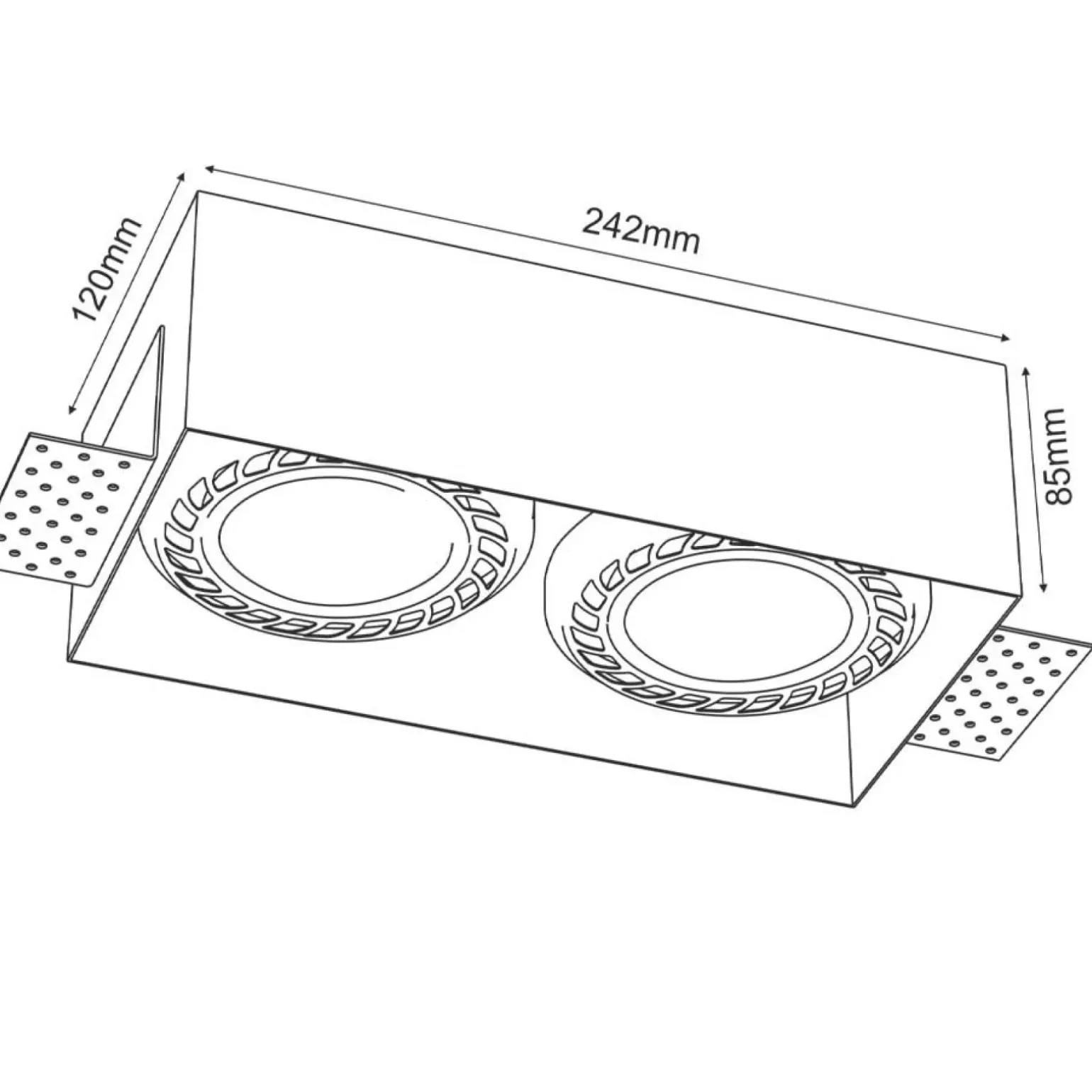 Sklep Kaja Czarne oczko podtynkowe 12x24,2cm GU10/ES111 ANT 3270 z serii CAGE
