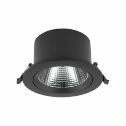 Sklep Kaja Czarne oczko wpustowe LED 15W 3000K ⌀14cm 10557 EGINA LED | Kaja