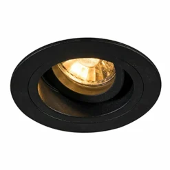 Sklep Kaja Czarne, okrągłe oczko z ruchomym światłem 92700-N z serii CHUCK | Kaja