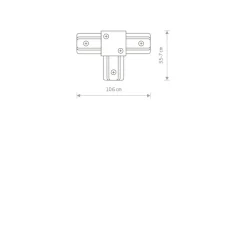 Sklep Kaja Czarne, podtynkowe złącze T do szynoprzewodów 9186 | Kaja Oświetlenie