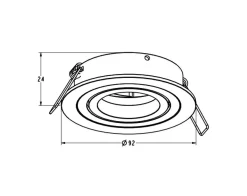 Sklep Kaja Czarne, ruchome oczko mocowane podtynkowo ARGU10-039-N z serii RONDOO