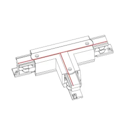 Sklep Kaja Czarne złącze T do szynoprzewodów 8242 | Kaja Oświetlenie