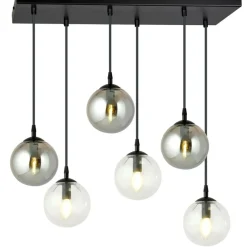 Flash Sale Czarno biała lampa wisząca regulacja wysokości 714/6M2 | Kaja Żyrandole Nowoczesne