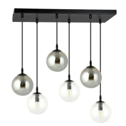 Flash Sale Czarno biała lampa wisząca regulacja wysokości 714/6M2 | Kaja Żyrandole Nowoczesne