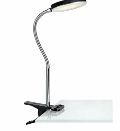 Sklep Kaja Czarno srebrna lampka biurkowa mocowana na klips 106471 | Kaja