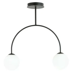 Cheap Czarno-biała, klasyczna lampa sufitowa, do salonu 1288/2 z serii ARCHI Żyrandole Nowoczesne
