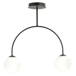 Cheap Czarno-biała, klasyczna lampa sufitowa, do salonu 1288/2 z serii ARCHI Żyrandole Nowoczesne