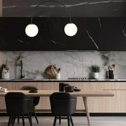 Cheap Czarno-biała, klasyczna lampa sufitowa, do salonu 1288/2 z serii ARCHI Żyrandole Nowoczesne