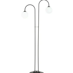 Sklep Kaja Czarno-biała lampa podłogowa z dwoma kloszami 1288/LP2 z serii ARCHI