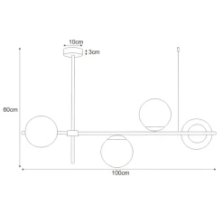 Flash Sale Czarno-biała lampa sufitowa w nowoczesnym stylu K-4736 | Kaja Żyrandole Nowoczesne