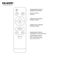 Sklep Kaja Czarno-biała lampa sufitowa LED do salonu ML7053 OPTIMA | Kaja