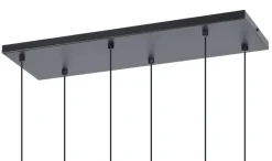 Store Czarno-biała lampa wisząca na sześć żarówek K-4748 | Kaja Oświetlenie Żyrandole Nowoczesne