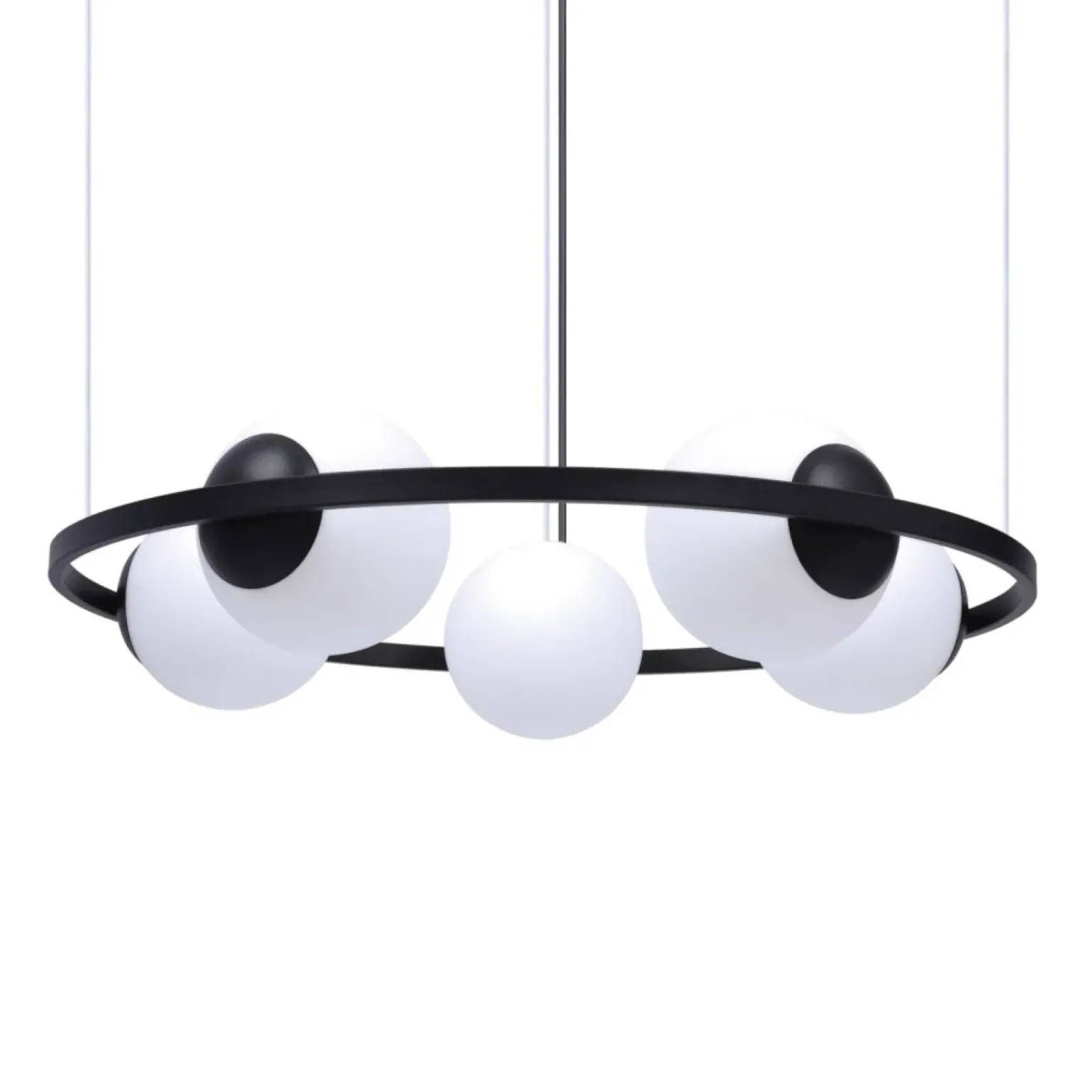 Cheap Czarno-biała lampa wisząca w stylu klasycznym 5011 z serii ORBIT Żyrandole Nowoczesne