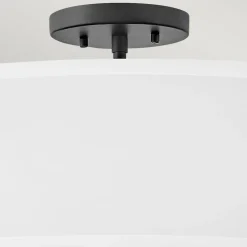 Best Czarno-biała lampa wisząca z abażurem HK-GRAHAM-L-BK z serii GRAHAM Żyrandole Nowoczesne