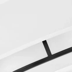 Best Czarno-biała lampa wisząca z abażurem HK-GRAHAM-L-BK z serii GRAHAM Żyrandole Nowoczesne