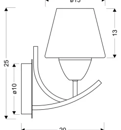 Sklep Kaja Czarno-biały kinkiet ze szklanym kloszem 21-38548 z serii LONDYN