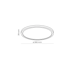 Sklep Kaja Czarno-biały plafon z LED-em, ochrona IP54 TK 6901 z serii AQUA