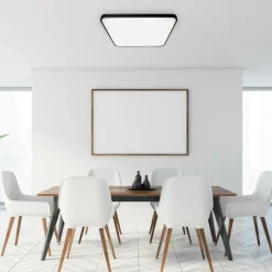 Sklep Kaja Czarno-biały plafon ze zintegrowanym LED-em ML7937 z serii FABIO | Kaja Oświetle