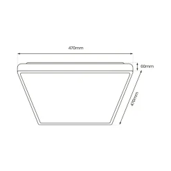 Sklep Kaja Czarno-biały plafon ze zintegrowanym LED-em ML7937 z serii FABIO | Kaja Oświetle
