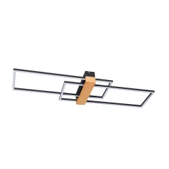 Sklep Kaja Czarno-drewniana lampa sufitowa LED C230624202 MINAR | Kaja