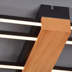 Sklep Kaja Czarno-drewniana lampa sufitowa LED C230624202 MINAR | Kaja