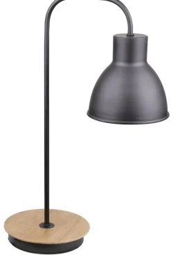 Sklep Kaja Czarno-drewniana lampka biurkowa 41-73488 z serii VARIO | Kaja