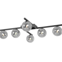 Outlet Czarno-grafitowa lampa sufitowa, na sześć kloszy K-5466 z serii PAXI Żyrandole Nowoczesne