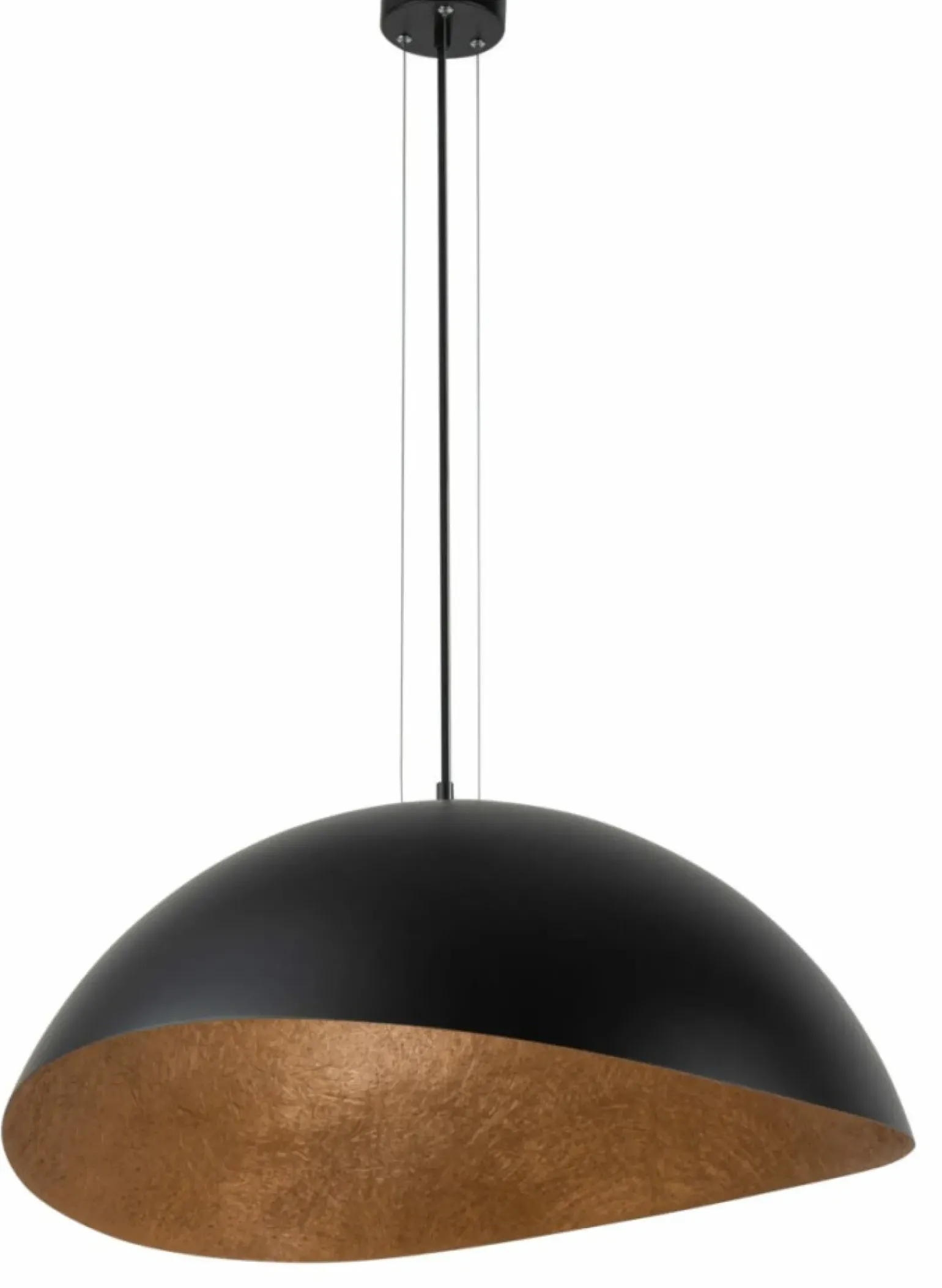 Store Czarno-miedziana lampa sufitowa do jadalni SIG 40609 z serii SOLARIS Żyrandole Nowoczesne