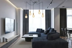 Shop Czarno-miedziana lampa wisząca w stylu loftowym 446/5 | Kaja Żyrandole Nowoczesne