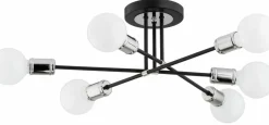 Store Czarno-srebrna lampa sufitowa w stylu loftowym AL 62128 TOLEDO | Kaja Żyrandole Nowoczesne