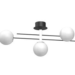 Sklep Kaja Czarno-srebrna lampa z kloszami, do sypialni LX 4563 SATELIT | Kaja